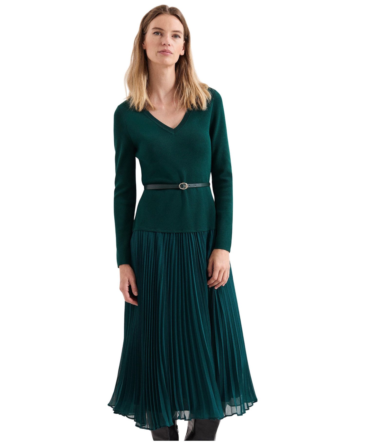 Women's Kai Knit V-Neck Midi Dress