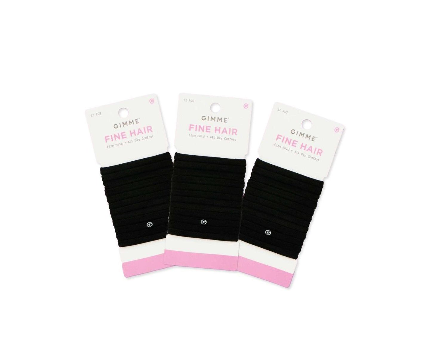 Женские аксессуары для волос GIMME beauty Fine Hair Ties Seamless Nylon 36 Pack, цвет: Чёрный — фото 1