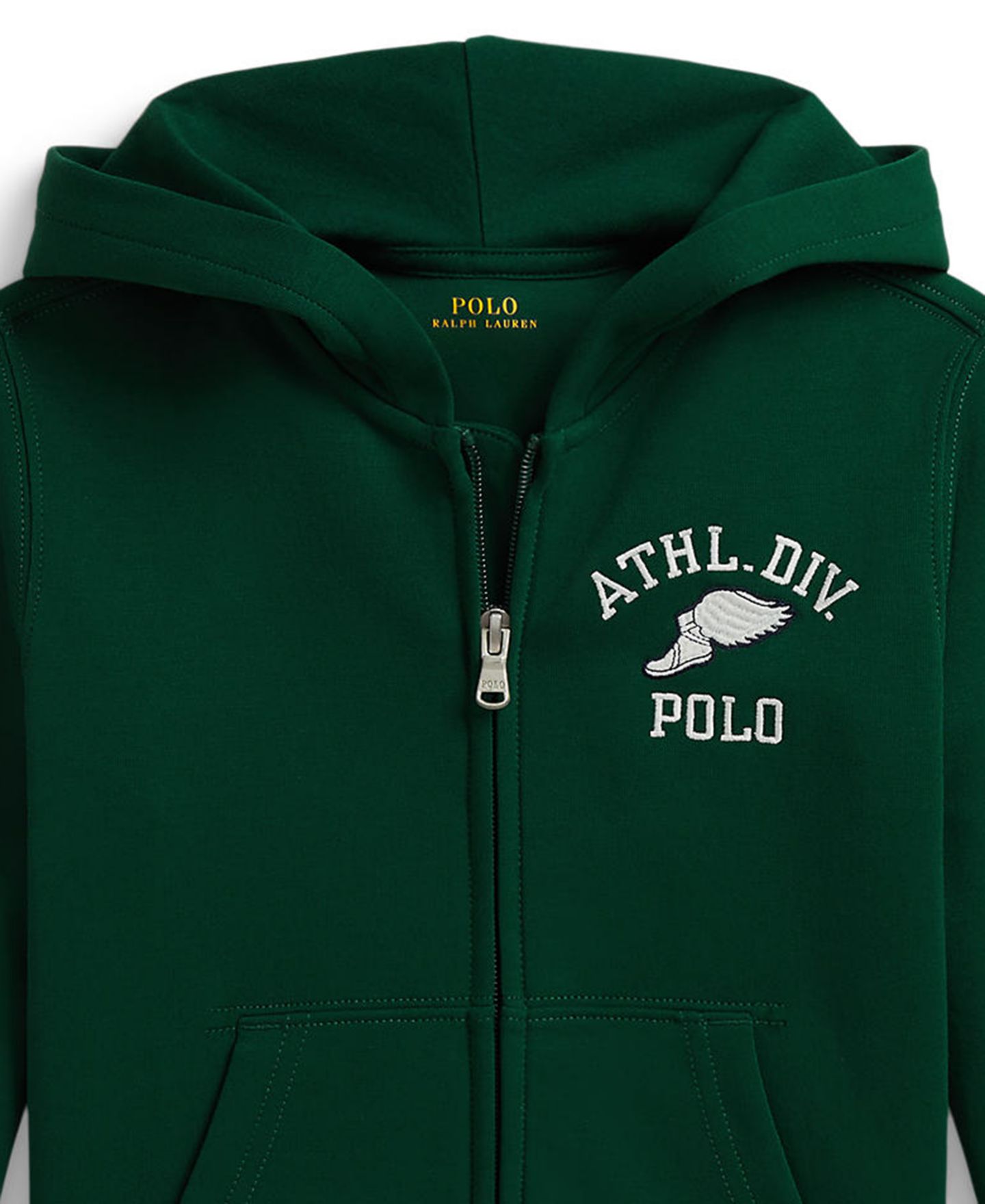 Худи Polo Ralph Lauren Logo Double-Knit Full-Zip для мальчиков, цвет: Тёмно-зелёный — фото 3
