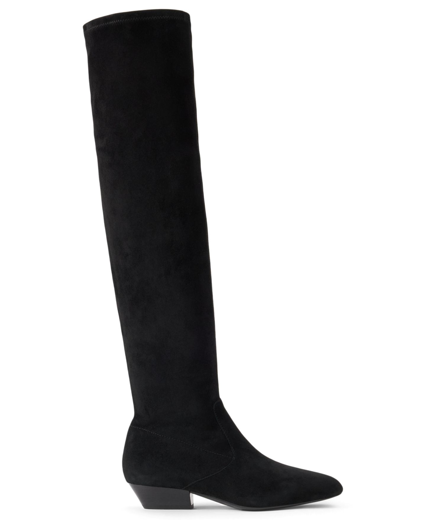 Женские ботинки Lauren Ralph Lauren Weslee Stretch Zipper Tall, цвет: Чёрный замшевый — фото 2