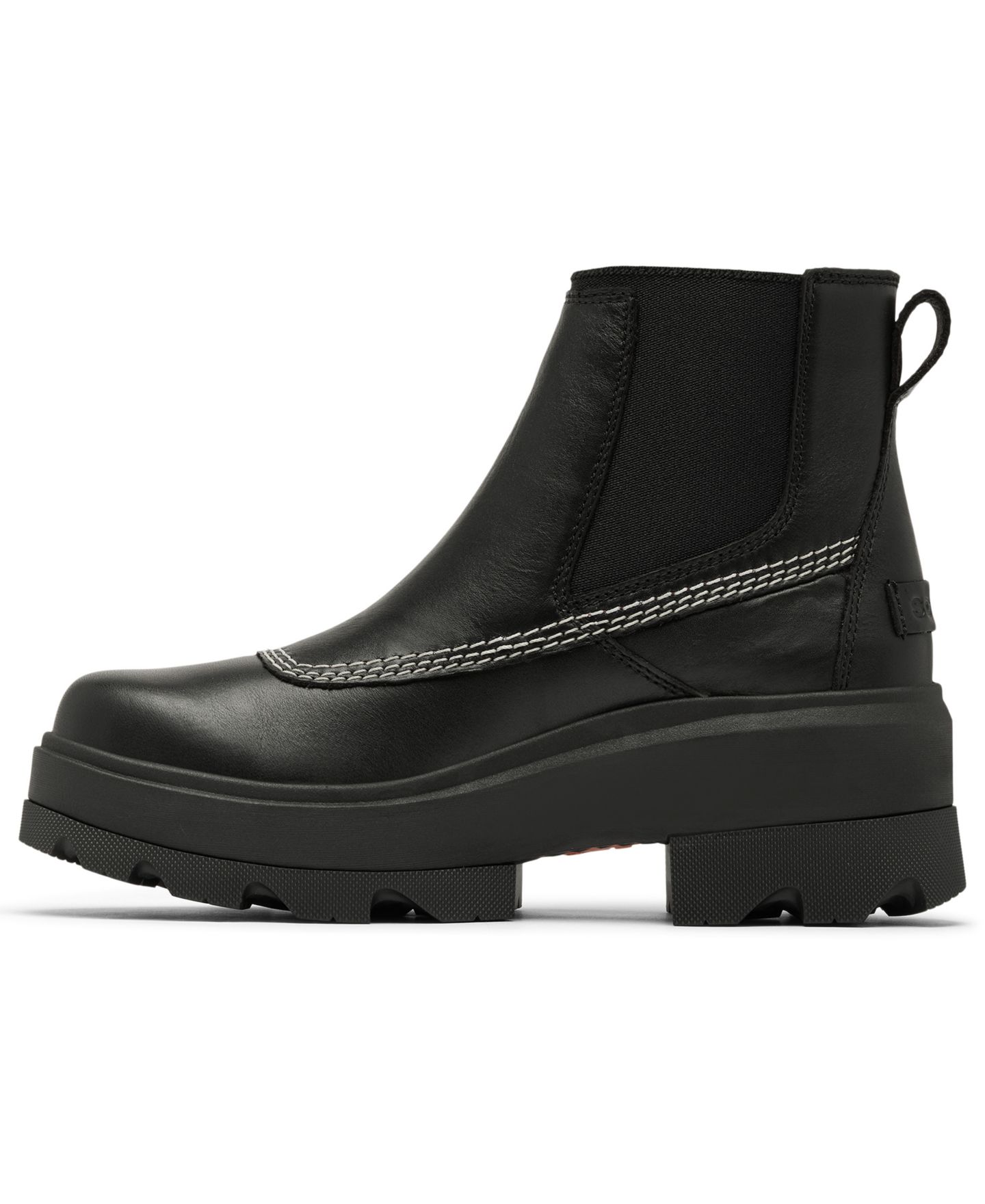 Женские ботинки Sorel Joan Frwd Chelsea Slip-On Booties, цвет: Чёрный / Выбеленный — фото 5