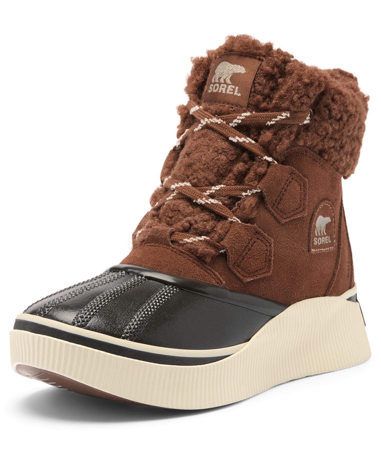 Женские ботинки Sorel Out N About IV Chillz Waterproof Lace-Up Booties, цвет: Каштаново-рыжий / Чёрный — фото 6