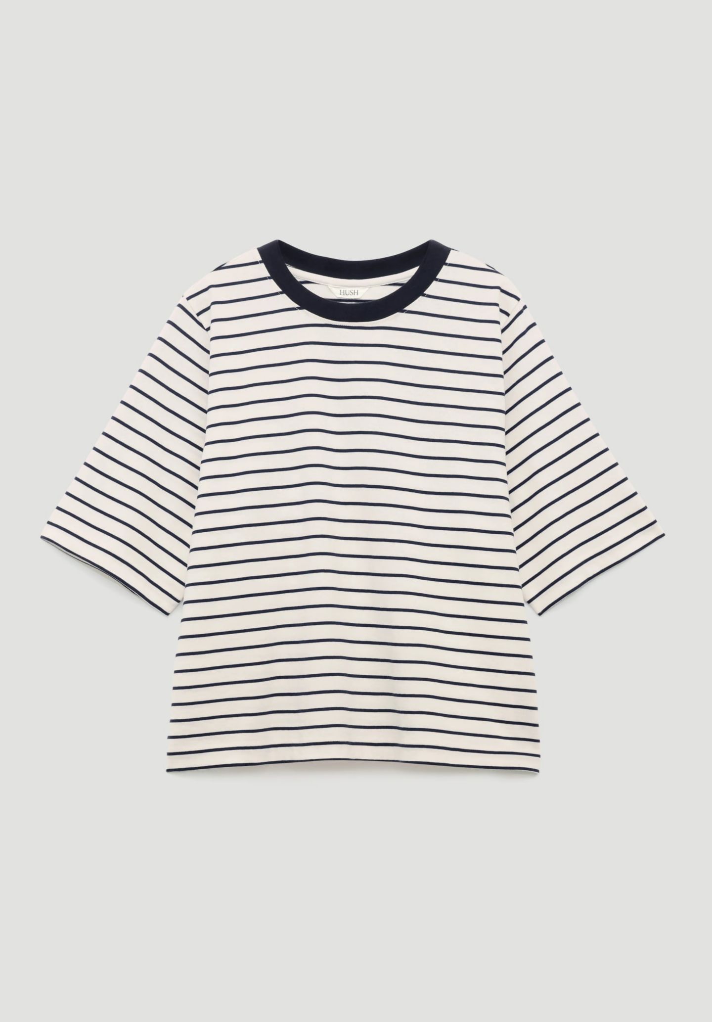 Женская футболка Hush Romina Cotton Stripe, цвет: Тёмно-синий / Белый — фото 5