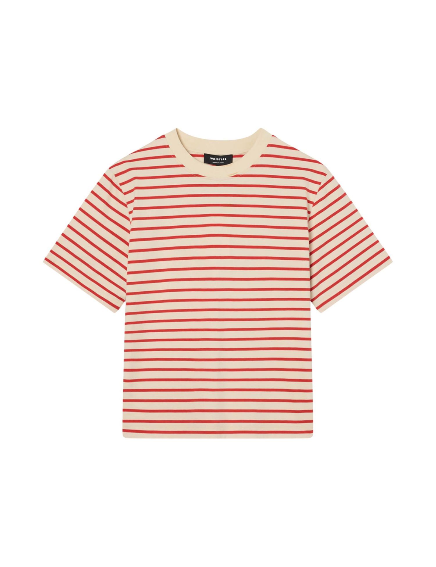 Women's Stripe Relaxed Crewneck Cotton T-Shirt