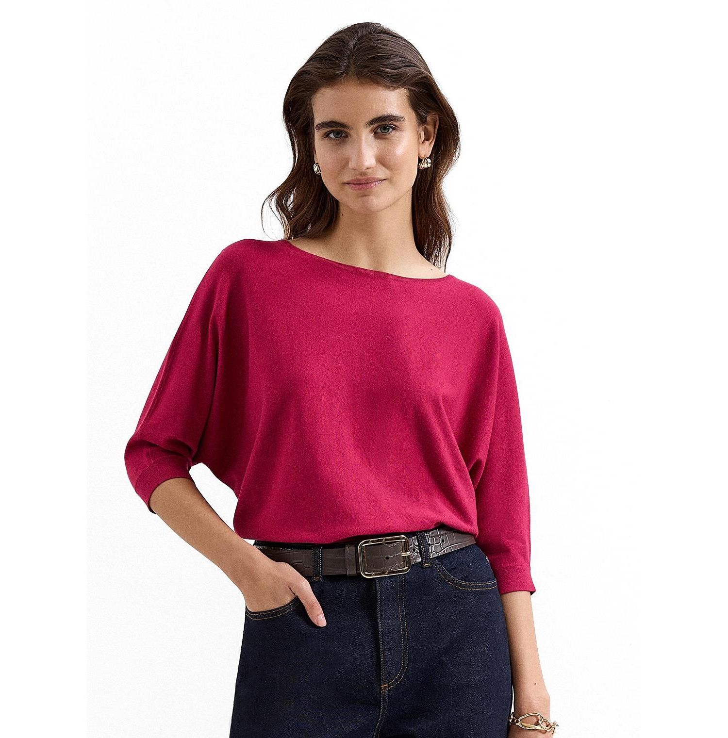 Women's Cristine Boat Neck Draped Knit Jumper