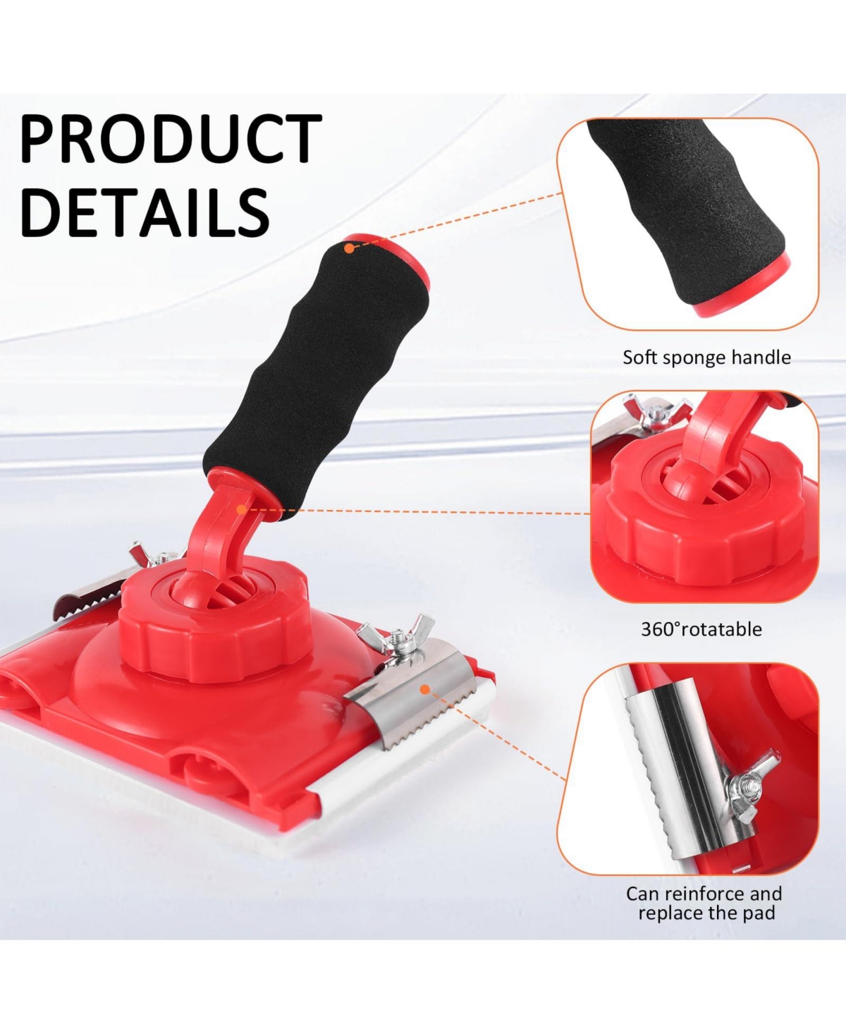Xdovet Paint Edge Trimmer Extension Pole Adjustable Handle Replaceable Pads