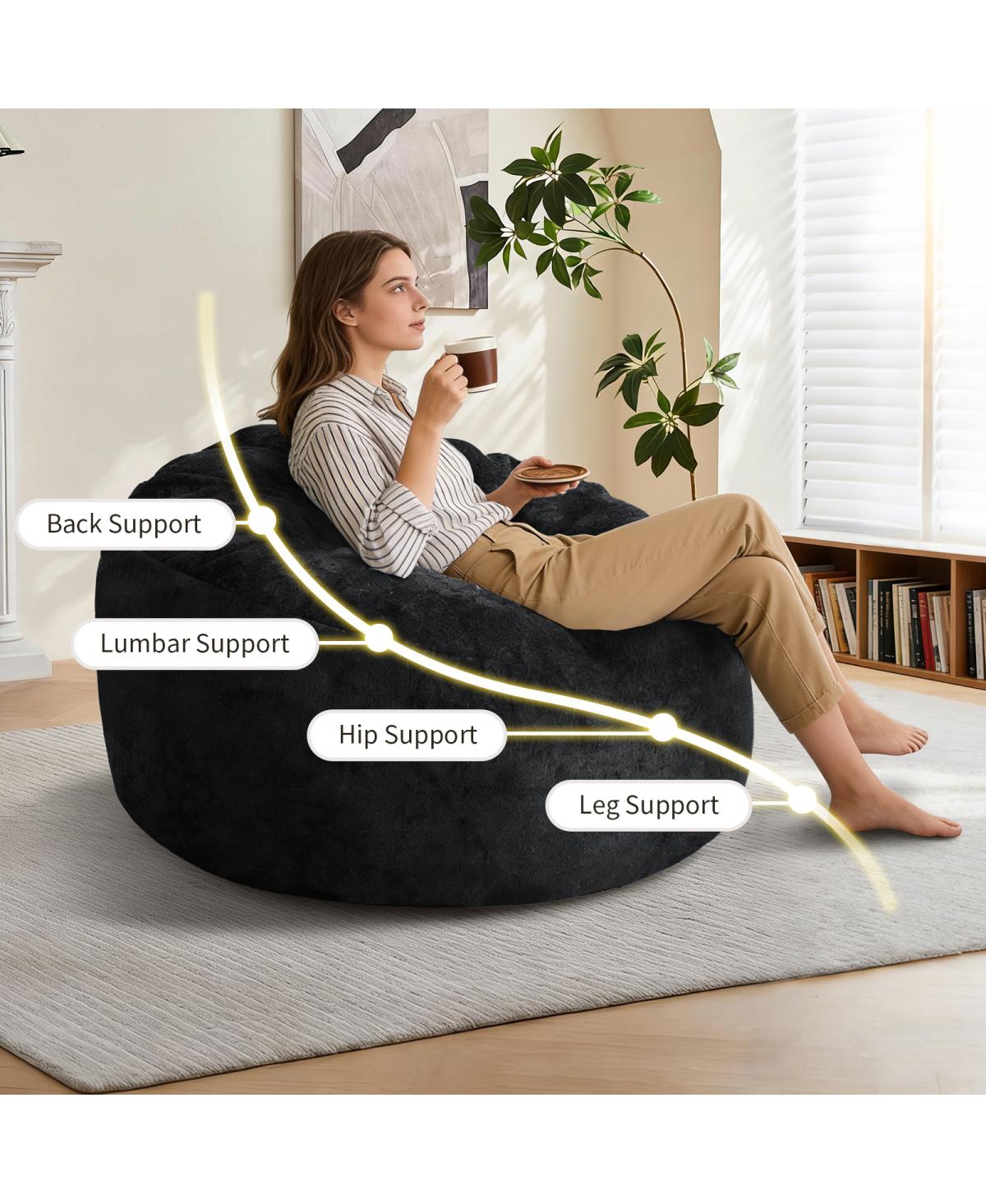 Streamdale Furniture Ultra-Comfort Ergonomic Bean Bag Chair with Washable Cover