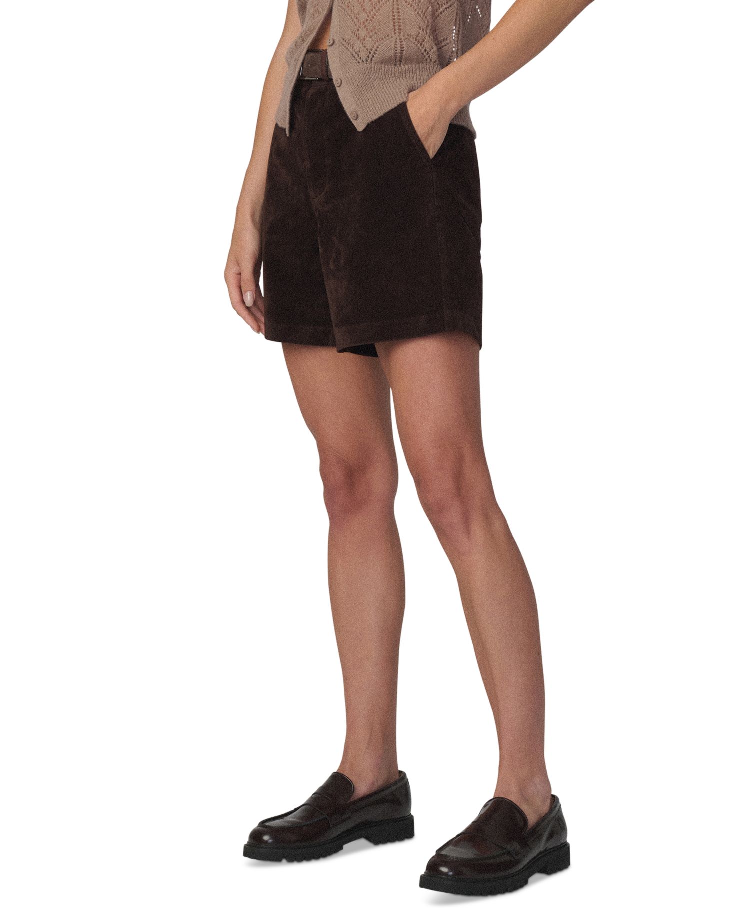 Women's High-Waisted Faux-Suede Harlowe Shorts