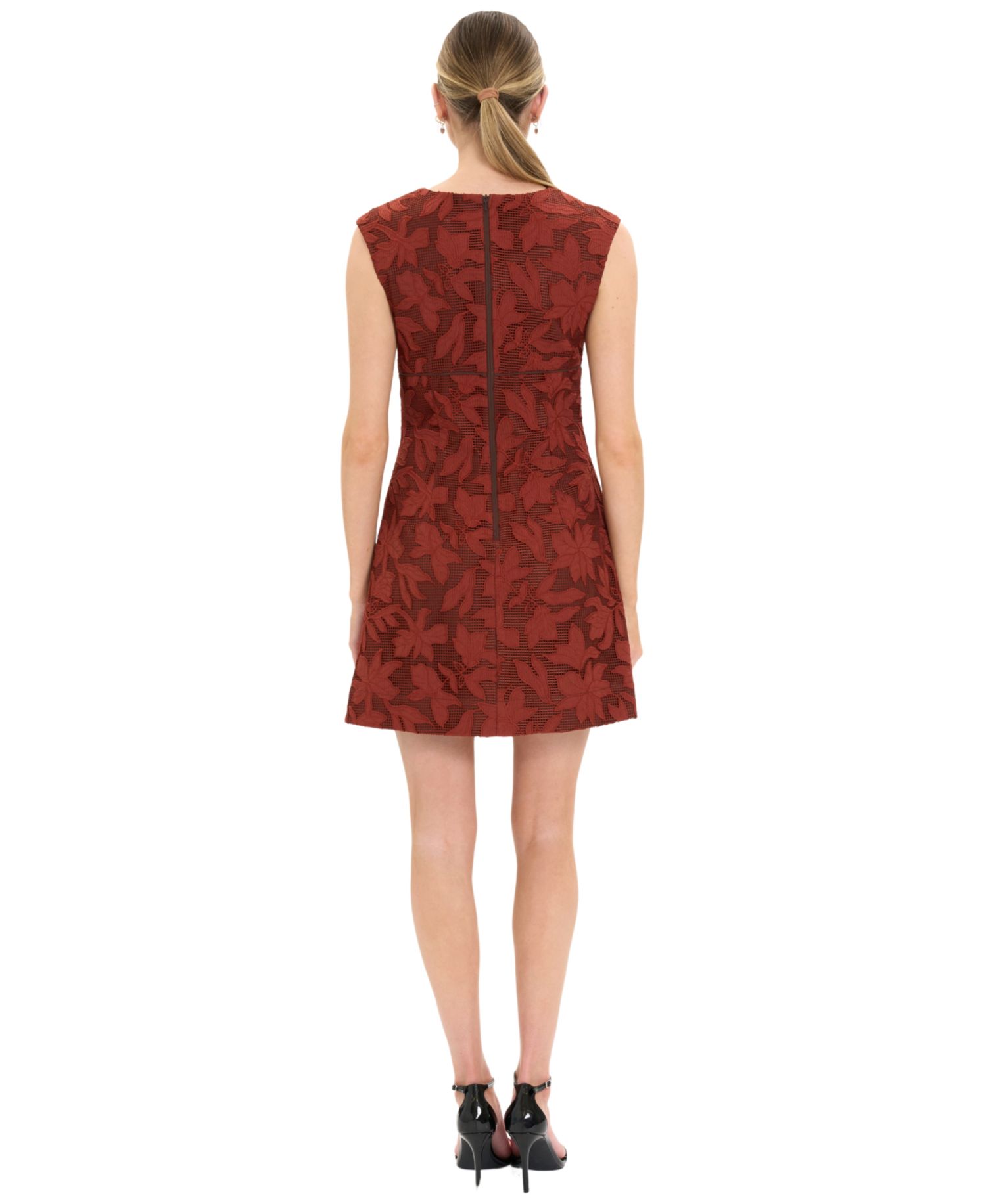 Women's Floral Sleeveless Fit & Flare Dress
