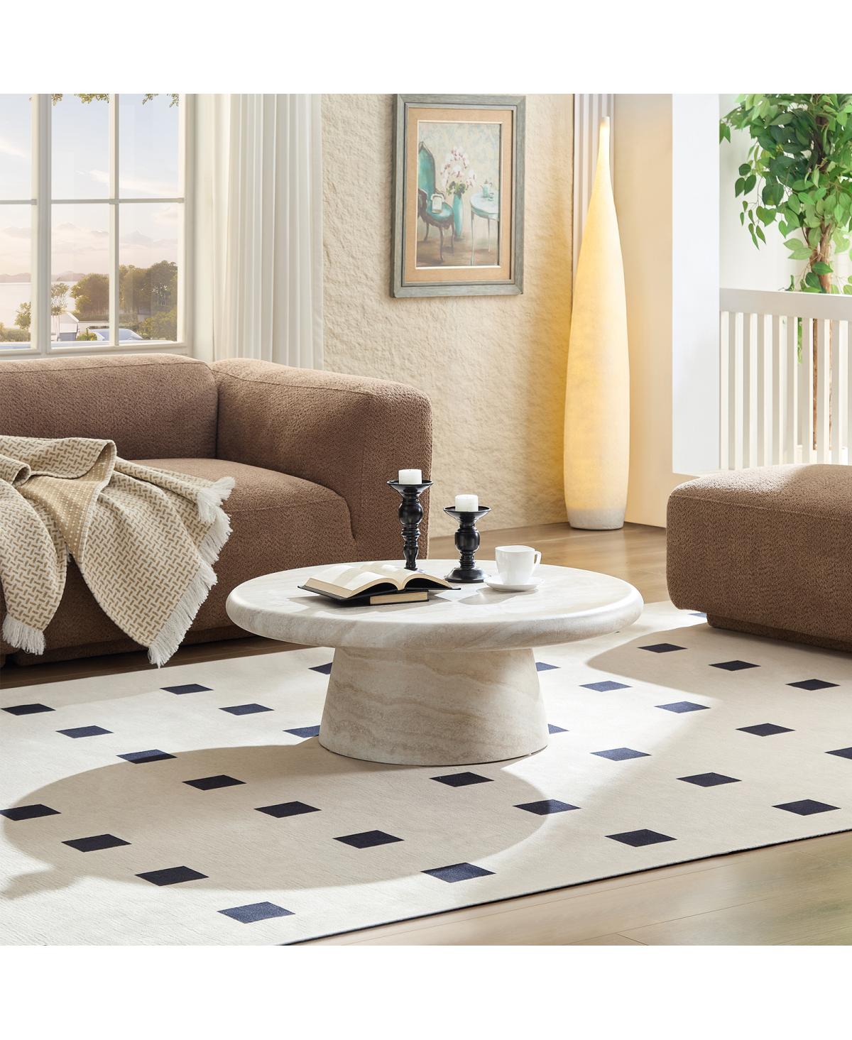 Streamdale Furniture Modern Round Coffee Table, Perfect for Living Room Decor, Assembly Required