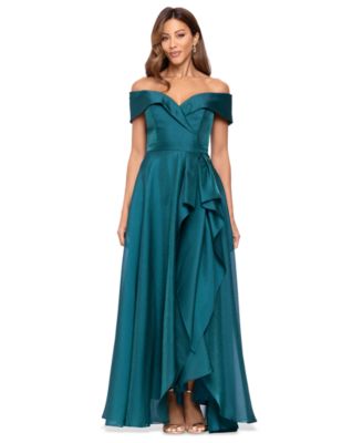 Women's Sweetheart Neck Off-The-Shoulder Ruffle Long Dress