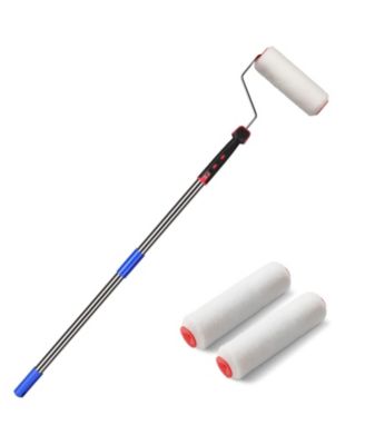T Roller Brush Kit Multi-function Stainless Steel Pole Splicing Rod Mural Walls Ceiling