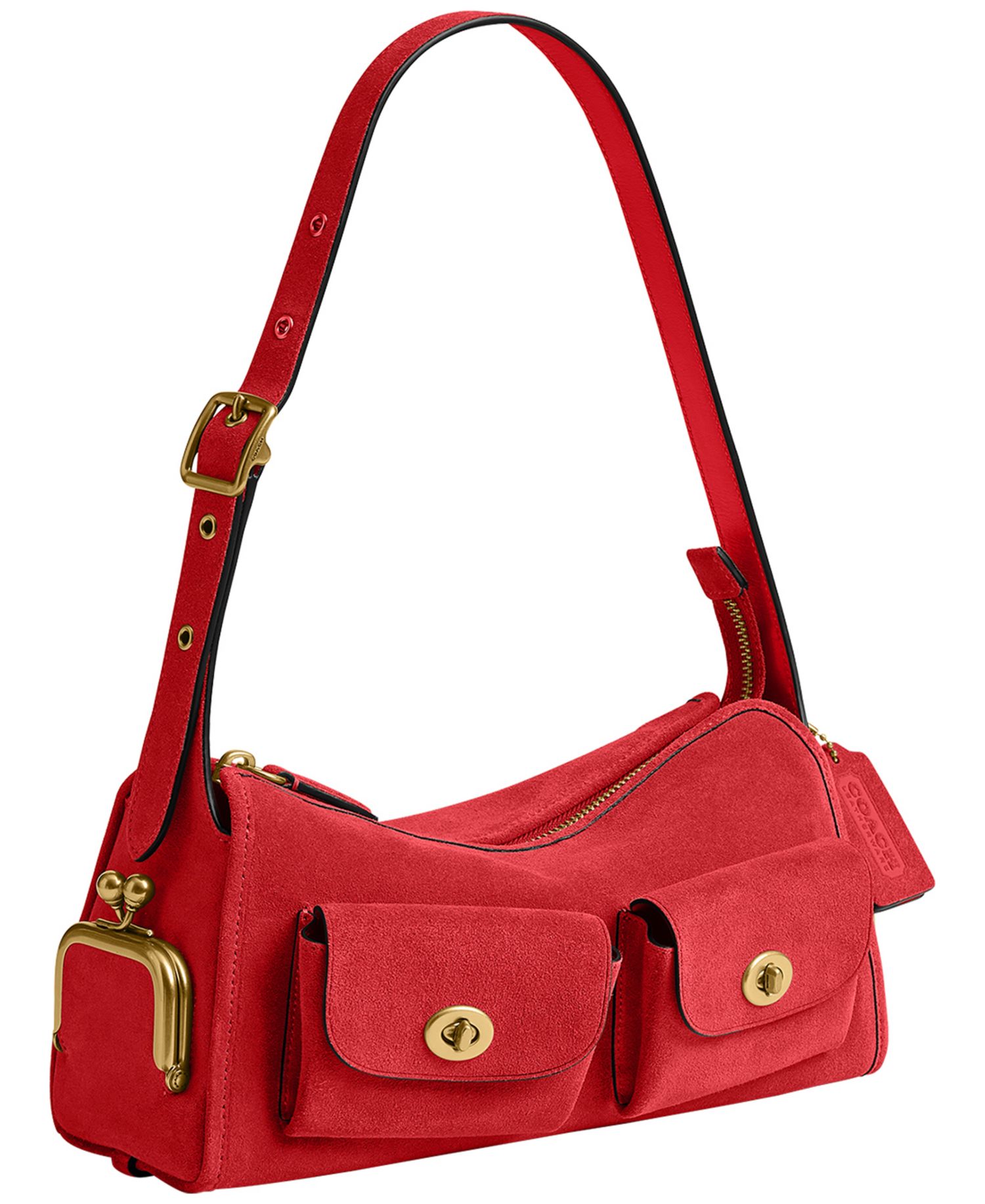 Originals Turnlock Haversack Medium Suede Shoulder Bag 27