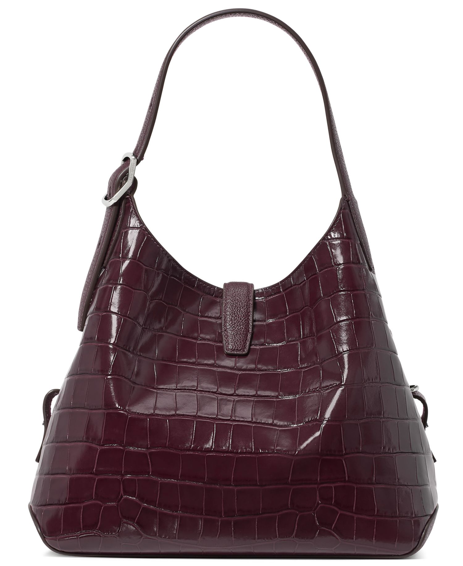 Deco Croc-Embossed Large Satchel Bag