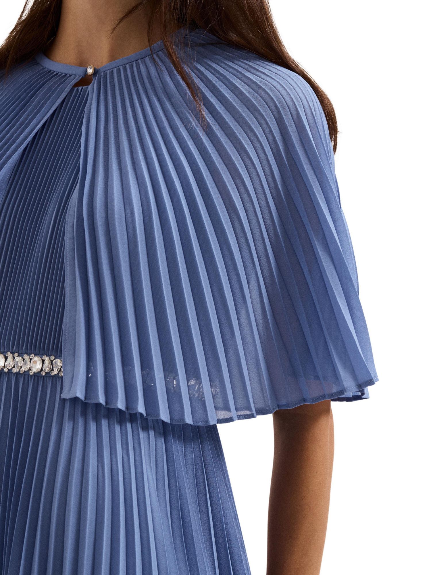 Women's Anora Pleated Cover Up Cropped Sheer Cover-Up