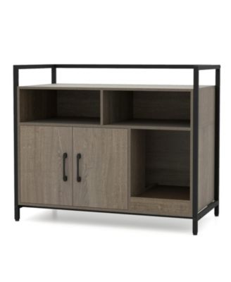 Hidden Cat Washroom with Double-Door Cabinet Guardrailed Tabletop and Scratch Board