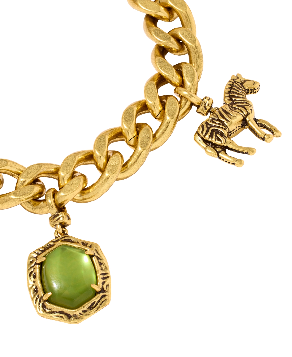 Kendra Scott Imitation Pearl & Banded Agate Raina Charm Bracelet