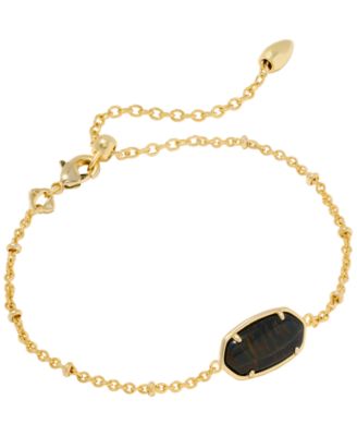 14k Gold-Plated Tiger Striped Elaina Delicate Chain Bracelet
