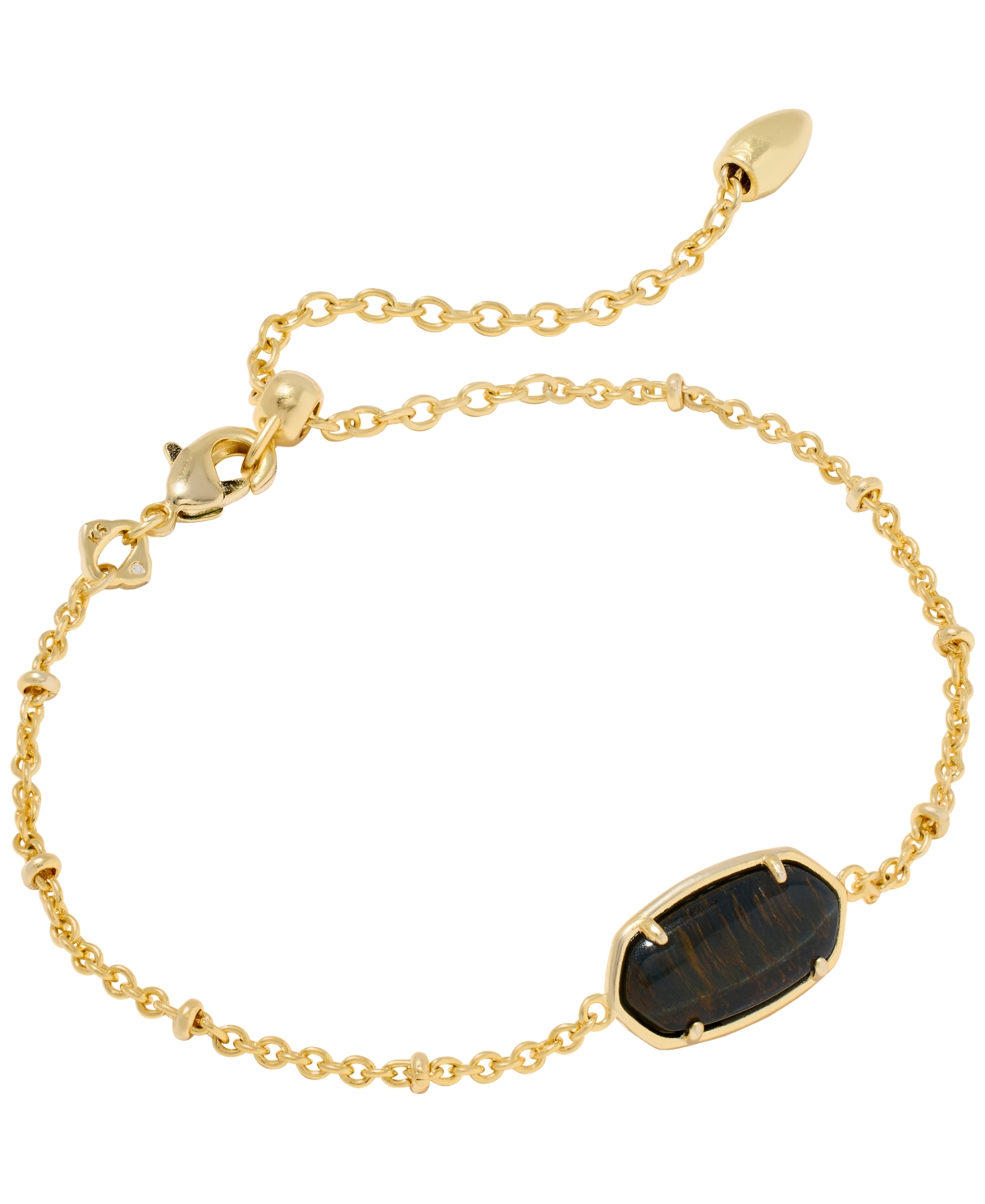 Kendra Scott 14k Gold-Plated Tiger Striped Elaina Delicate Chain Bracelet