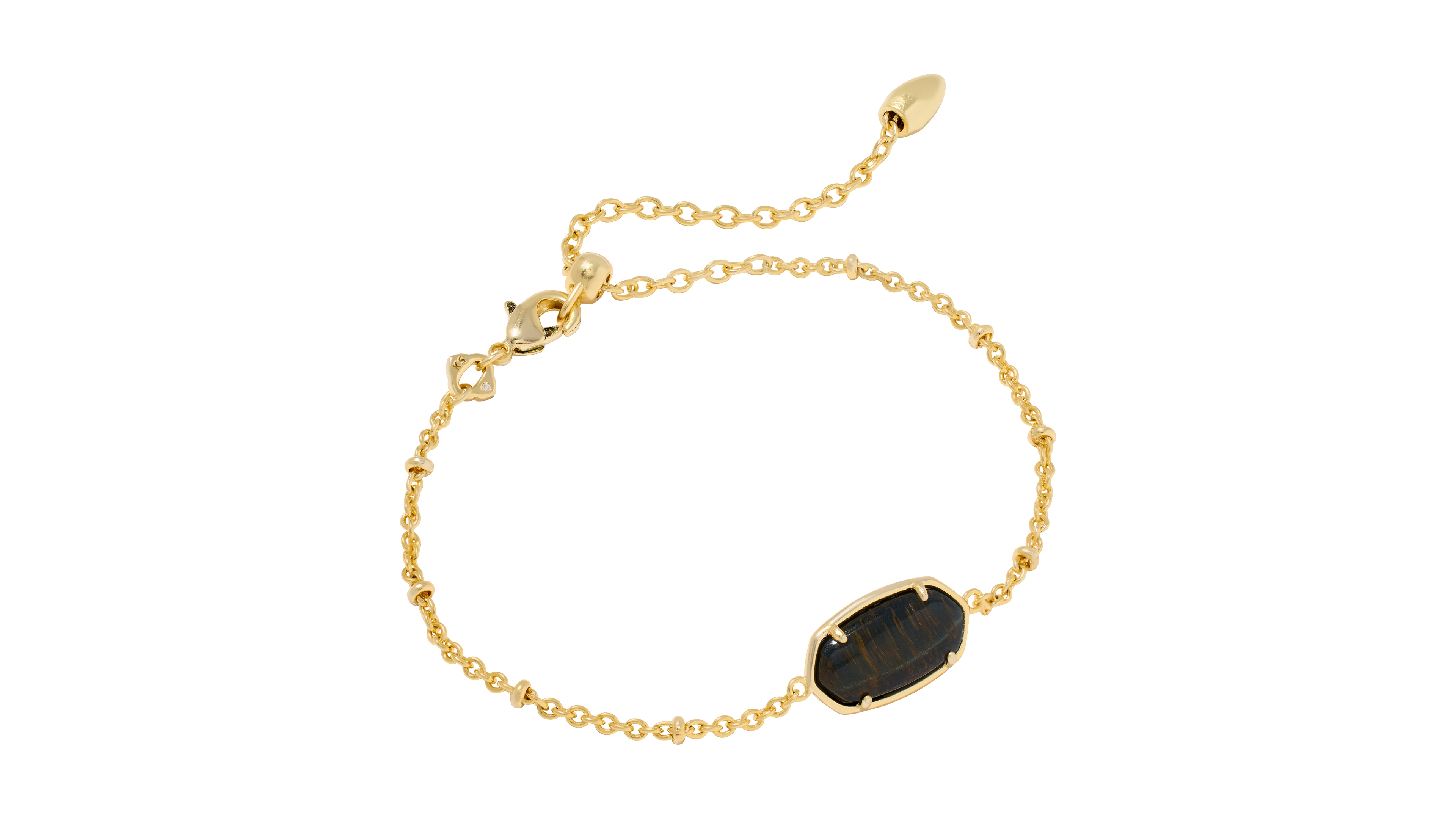 Kendra Scott 14k Gold-Plated Tiger Striped Elaina Delicate Chain Bracelet