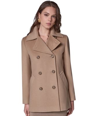 Women's Short Double Breasted Wool Coat
