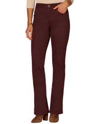 Petite Mid-Rise Twill Bootcut Jeans