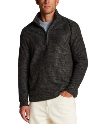 Men's Terry Grid Fleece Quarter-Zip Sweater