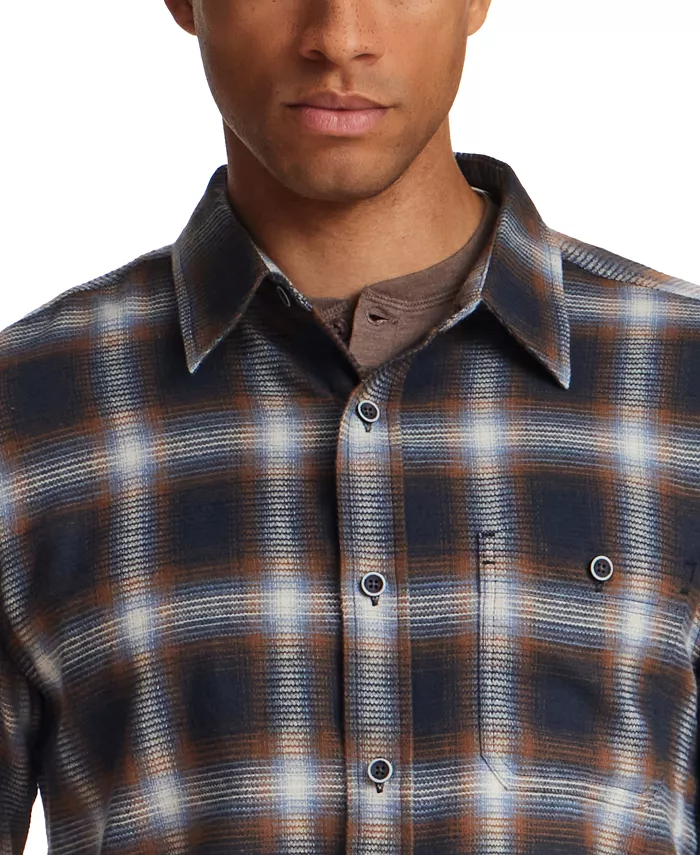 Men's Waffle Flannel Plaid Shirt - thumbnail 7