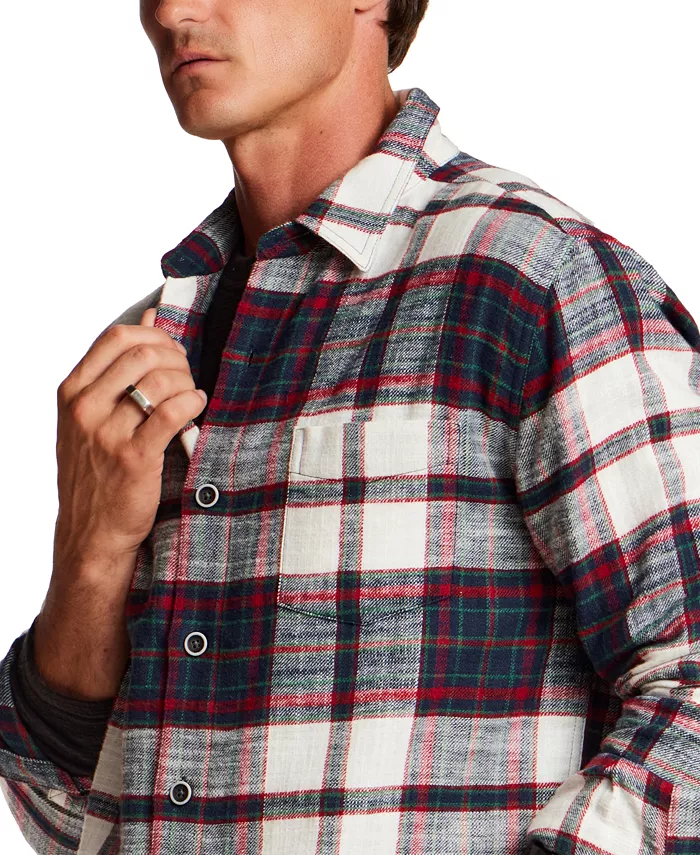 Men's Slub Flannel Plaid Shirt - thumbnail 9