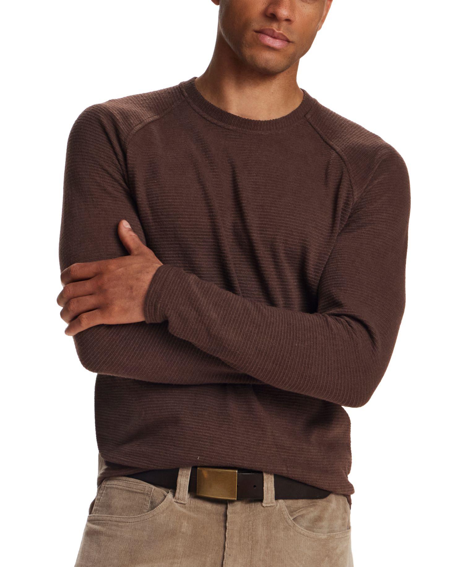 Men's Ribbed Raglan Crewneck T-Shirt