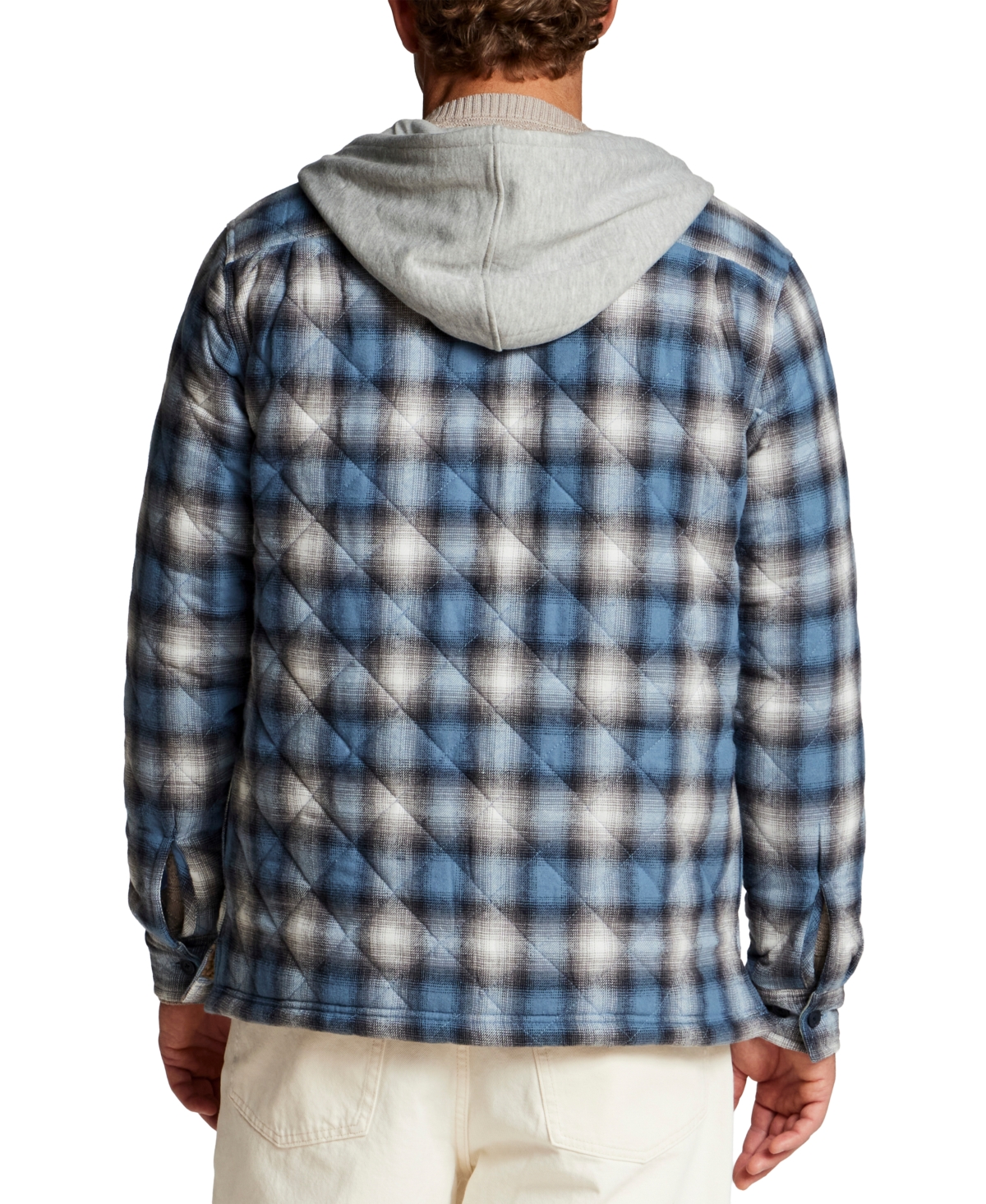 Weatherproof Vintage Men's Quilted Sherpa Lined Shirt Jacket