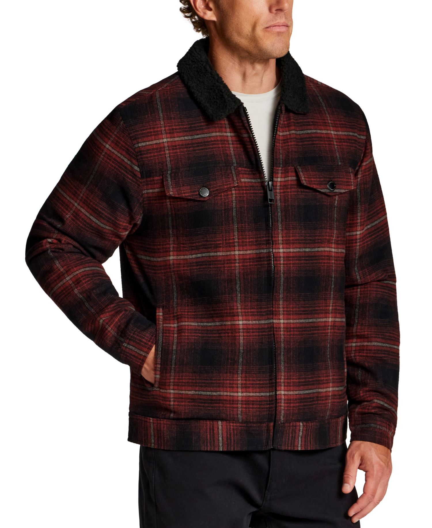 Men's Berber Flannel Trucker Jacket
