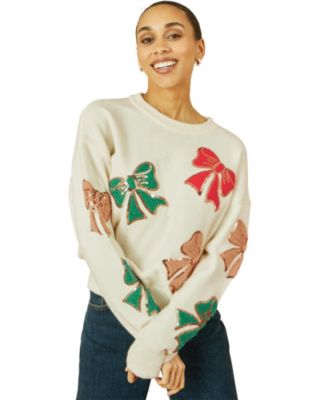 Women's Sequin Bow Jumper