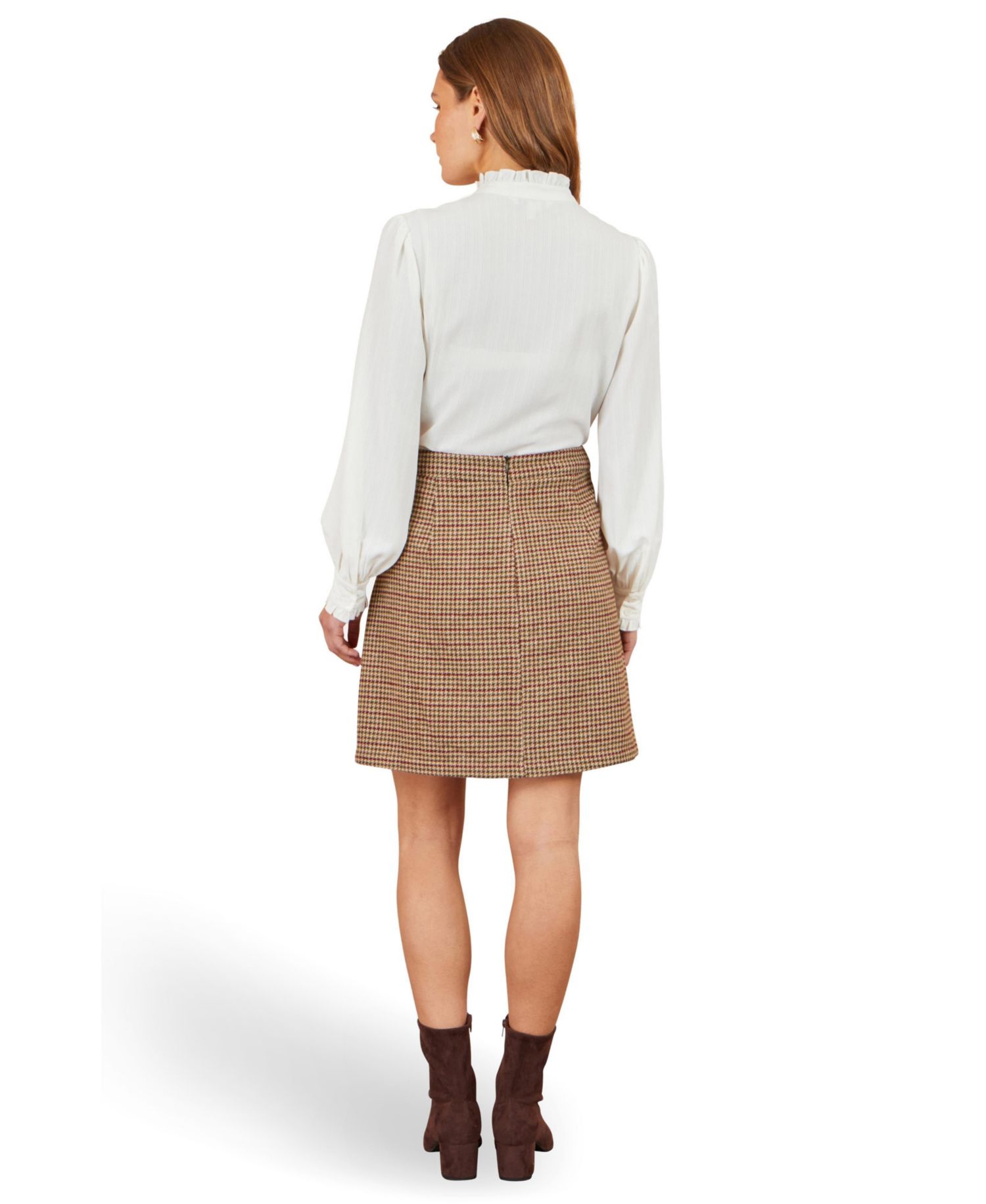 Women's Tailored Check Mini Skirt