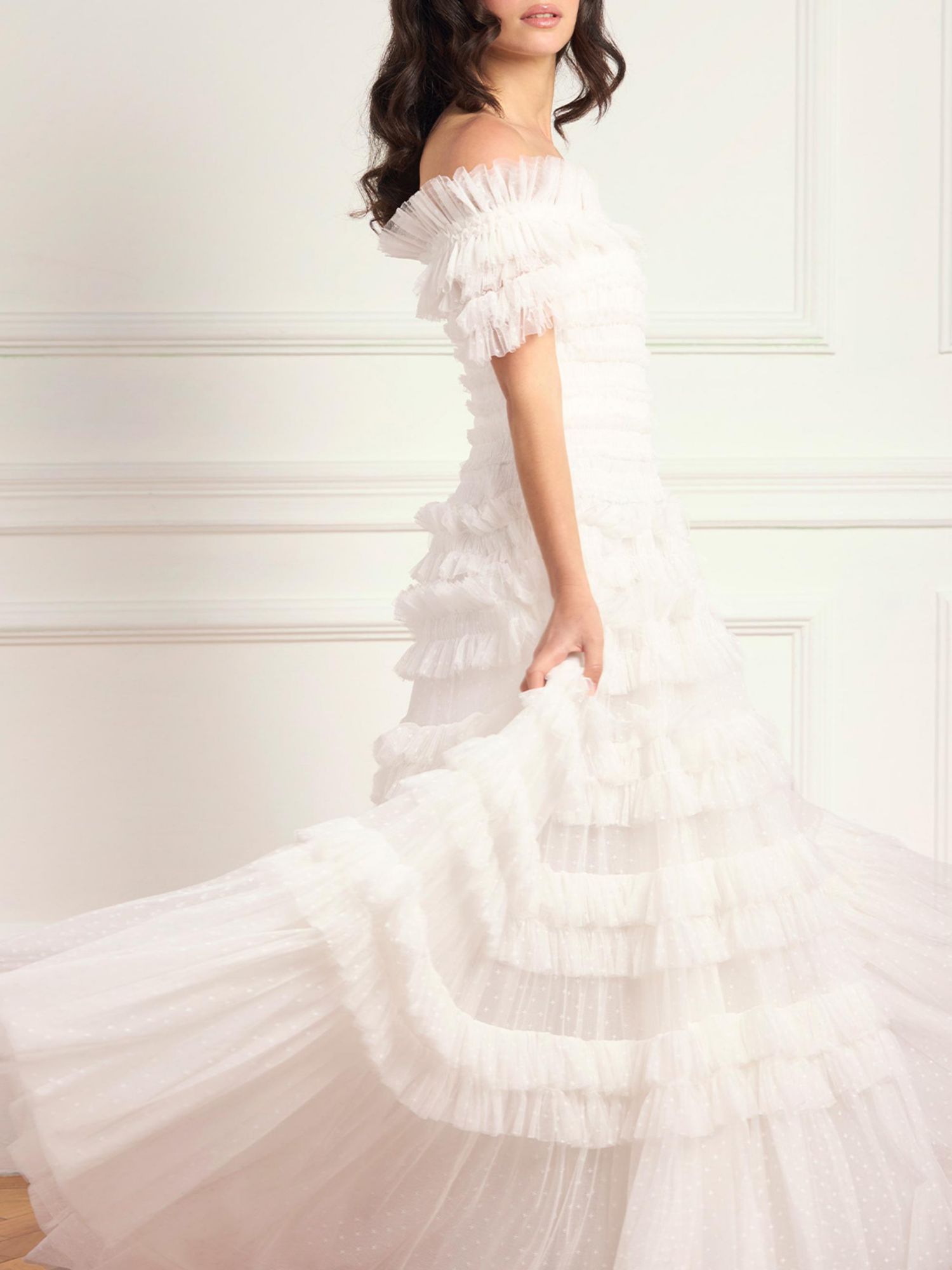 Women's Lisette Ruffle Off Shoulder Gown