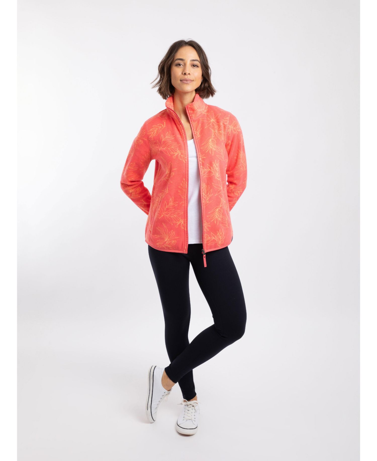 Women's Rochelle Printed Full-Zip Microfleece Jacket