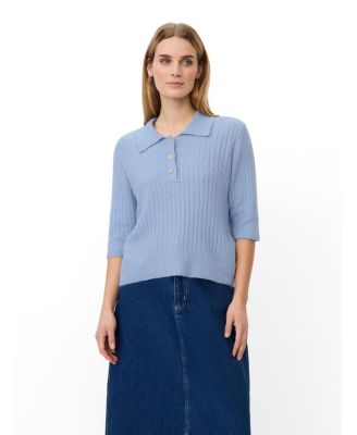 Women's MaFynoria Short Sleeve Relaxed Knit Polo