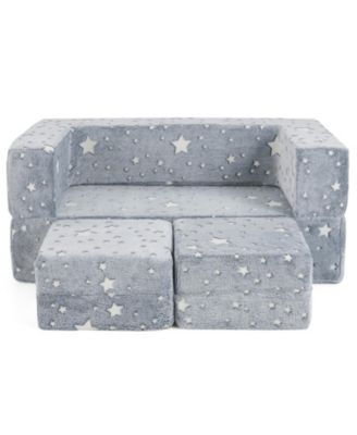 Modular 2-Seater Flannel Play Couch, Ages 3+