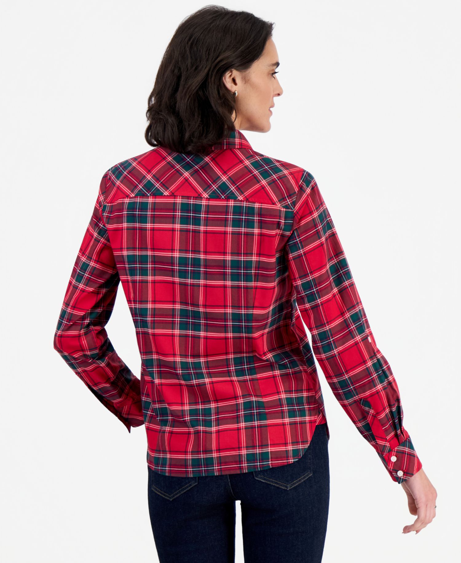 Women's Tartan Roll-Tab Shirt