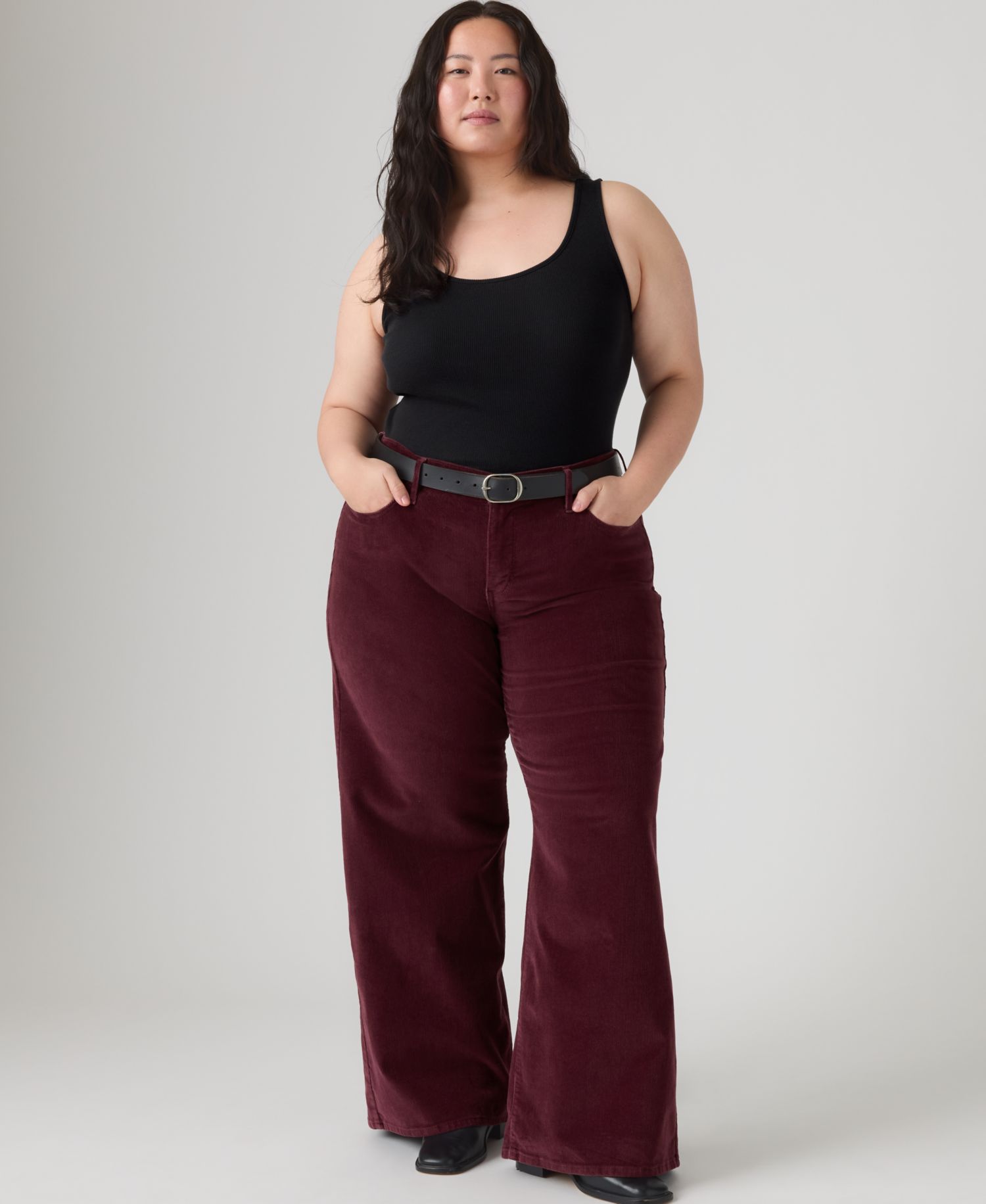 Plus Size Mid Rise 318 Shaping Wide-Leg Jeans