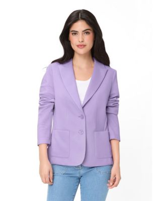 Women's Pique Notch Collar Two-Button Blazer