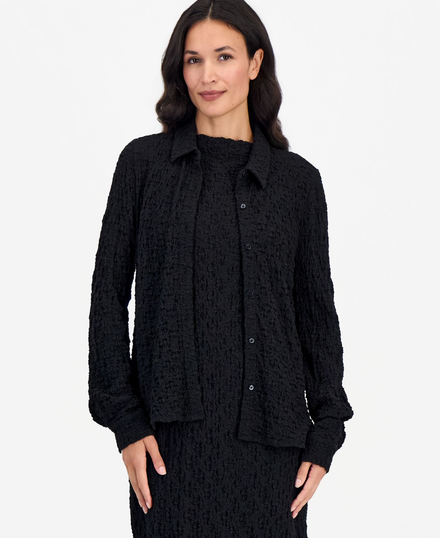 Women's Long-Sleeve Classic Collar Slim Blouse