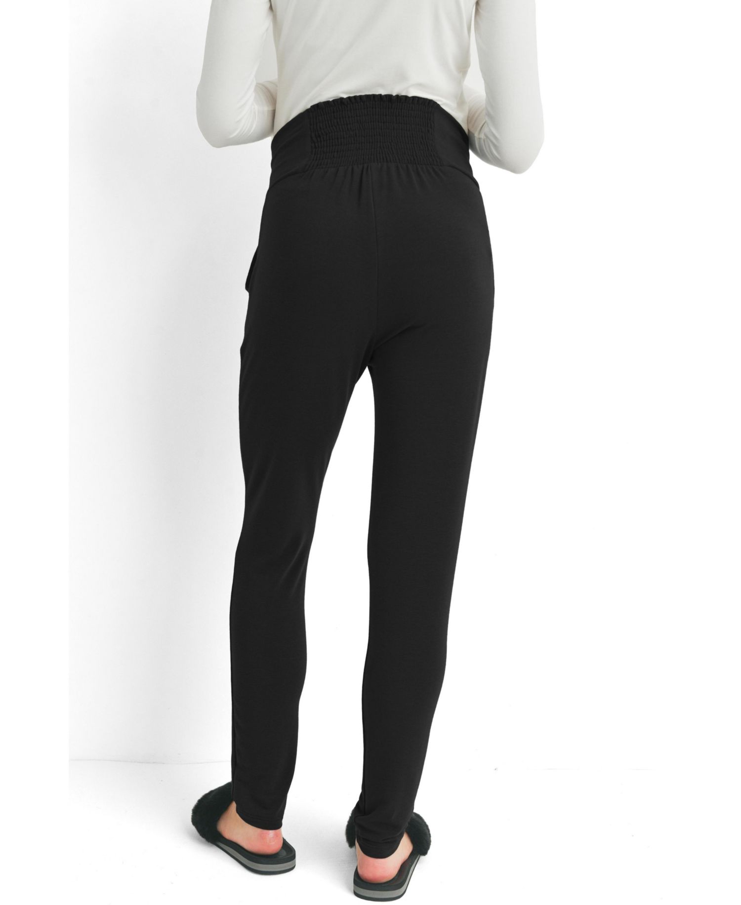 Maternity Pull-On Under-Bump Jogger Pants with Pockets