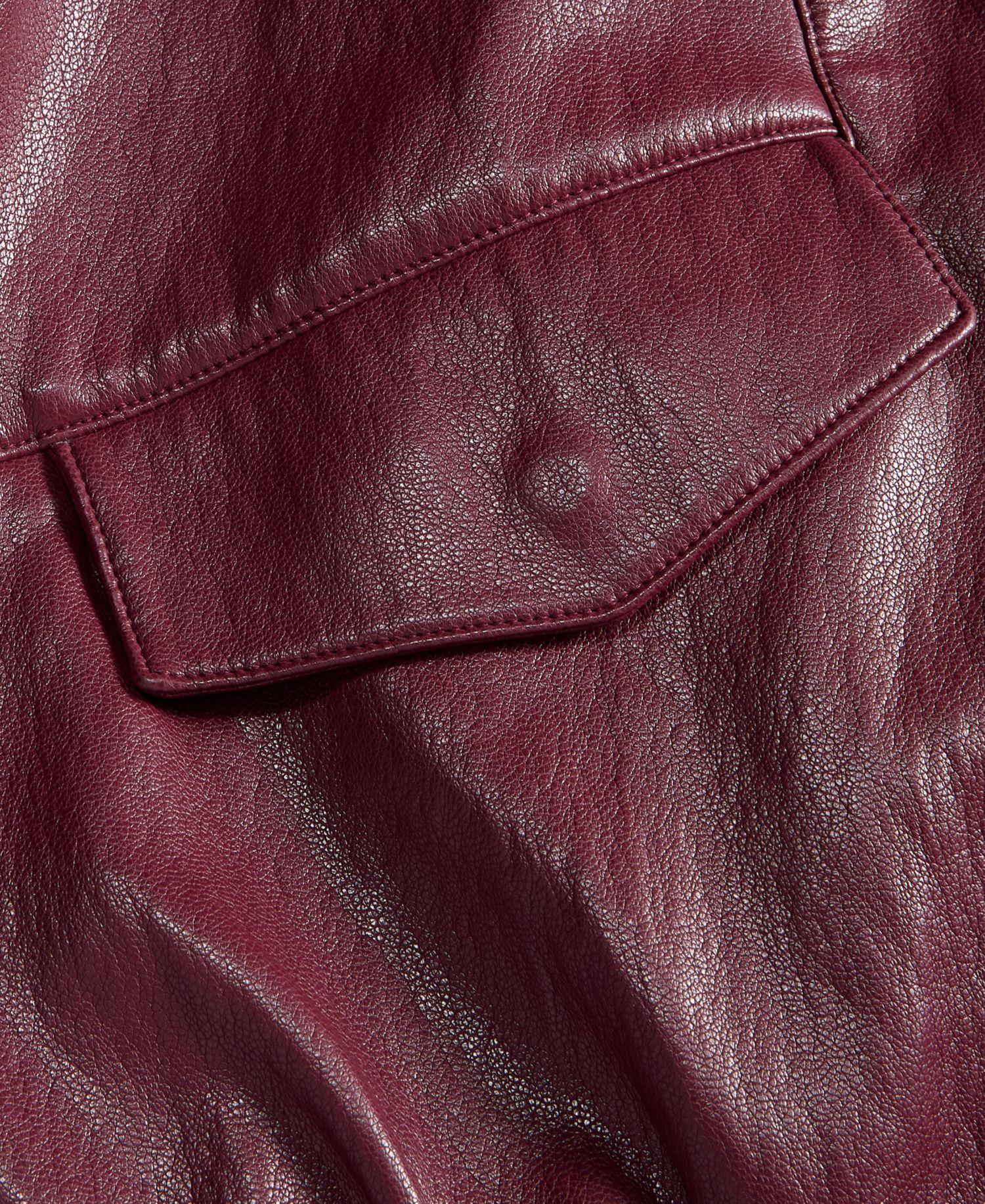 Women's Faux Leather Bomber Jacket