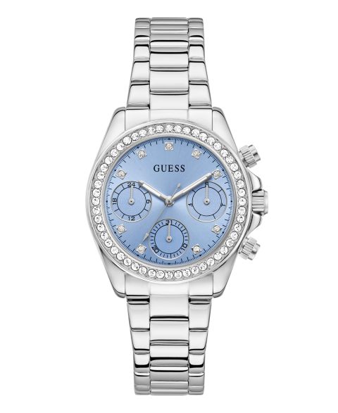 Женские часы GUESS Quartz Silver-Tone Stainless Steel 36mm