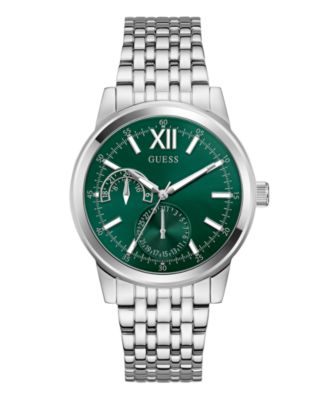 Men's Quartz Silver-Tone Stainless Steel Watch 42mm