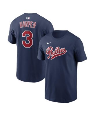 Men's Bryce Harper Navy Philadelphia Phillies 2026 Field of Dreams Name & Number T-Shirt