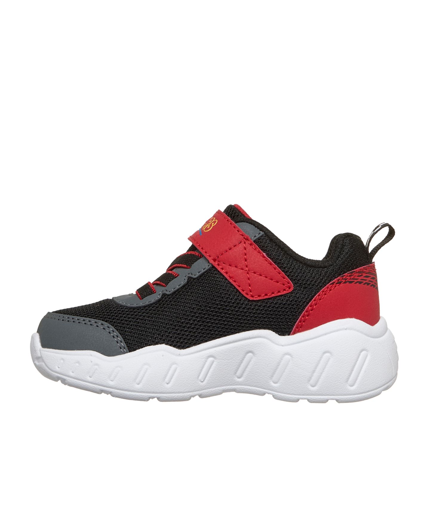 Детские кроссовки Skechers Play Scene для мальчиков с ремешком, цвет: Чёрный / Красный — фото 2