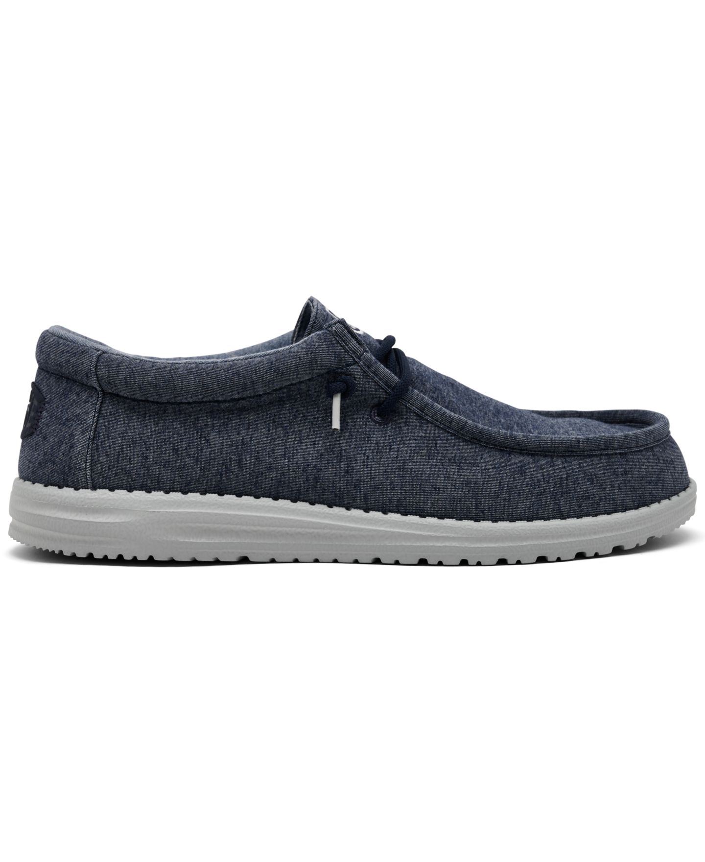 Мужские туфли Hey Dude Wally Stretch Jersey Slip-On Lifestyle Moccasin, цвет: Тёмно-синий — фото 2