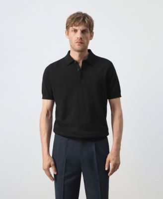 Men's Fine-Knit Cotton Polo Shirt